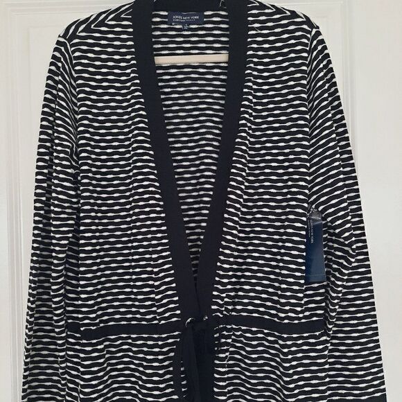 Jones New York Black & White Cardigan Size 1X - Picture 1 of 8